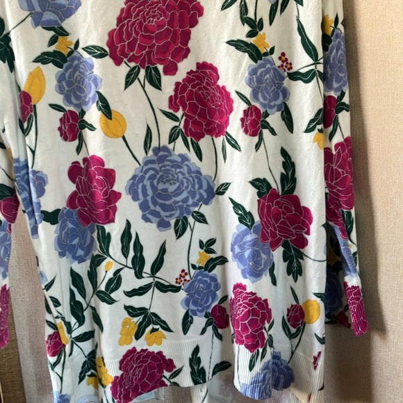 FINAL MARKDOWN Merona Floral cardigan large - Picture 10 of 11
